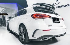 画像3: BENZ メルセデス・ベンツ W177 Aクラス AMGリアバンパー用カーボン カナード スプリッター 本物Drycabon ドライカーボン AMG (3)