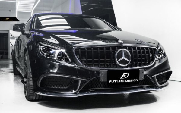 BENZ メルセデス・ベンツ W218 CLSクラス LCI 後期用 AMGパナメリカーナグリル GTR タイプ ブラック 艶黒