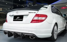 画像4: BENZ メルセデス・ベンツ C-Class W204 セダン トランク用リアスポイラー 本物Drycabon ドライカーボン (4)