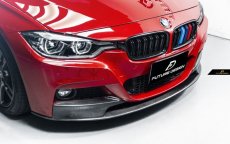 画像4: BMW 3シリーズ F30 セダン F31 ツーリング Mスポーツ フロント用 リップスポイラー 本物DryCarbon ドライカーボン (4)