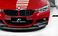 画像5: BMW 3シリーズ F30 セダン F31 ツーリング Mスポーツ フロント用 リップスポイラー 本物DryCarbon ドライカーボン (5)