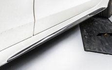 画像1: BENZ メルセデス・ベンツ C-Class C205 クーペ 2D AMGサイド用カーボン スカート 本物DryCarbon C180 C200 C43 (1)