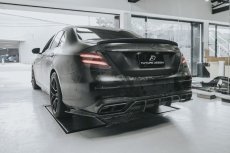 画像3: BENZ メルセデス・ベンツ E-Class W213 セダン 前期用 リアディフューザー 本物DryCarbon ドライカーボン (3)