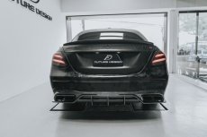 画像2: BENZ メルセデス・ベンツ E-Class W213 セダン 前期用 リアディフューザー 本物DryCarbon ドライカーボン (2)