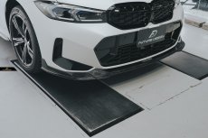 画像18: BMW 3シリーズ G20 G21 Mスポーツ 後期用 フロントバンパー リップスポイラー 本物DryCarbon ドライカーボン V1 (18)