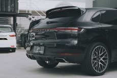 画像3: Porsche Macan マカン リアバンパー用 リアディフューザー 本物Drycarbon ドライカーボン (3)