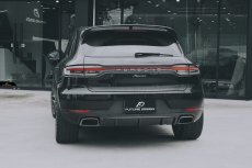 画像2: Porsche Macan マカン リアバンパー用 リアディフューザー 本物Drycarbon ドライカーボン (2)