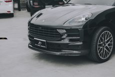 画像1: Porsche Macan マカン フロント用 リップスポイラー 本物Drycarbon ドライカーボン (1)