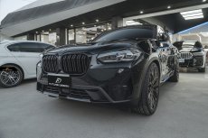 画像7: BMW G01 X3 後期用 フロント用艶ありブラック キドニーグリル センターグリル S2  (7)