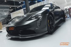 画像8: 【PSM DYNAMIC】Porsche ポルシェ Taycan タイカン フロント リップスポイラー 本物Drycarbon ドライカーボン (8)