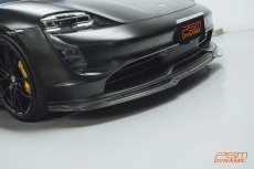 画像12: 【PSM DYNAMIC】Porsche ポルシェ Taycan タイカン フロント リップスポイラー 本物Drycarbon ドライカーボン (12)