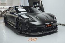 画像10: 【PSM DYNAMIC】Porsche ポルシェ Taycan タイカン フロント リップスポイラー 本物Drycarbon ドライカーボン (10)