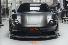 画像7: 【PSM DYNAMIC】Porsche ポルシェ Taycan タイカン フロント リップスポイラー 本物Drycarbon ドライカーボン (7)