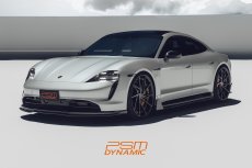 画像2: 【PSM DYNAMIC】Porsche ポルシェ Taycan タイカン フロント リップスポイラー 本物Drycarbon ドライカーボン (2)