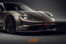 画像5: 【PSM DYNAMIC】Porsche ポルシェ Taycan タイカン フロント リップスポイラー 本物Drycarbon ドライカーボン (5)