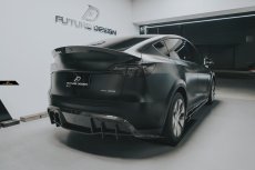 画像21: TESLA テスラ MODEL モデル Y トランク用 リアスポイラー 本物Drycarbon ドライカーボン (21)