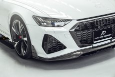 画像10: AUDI RS6 AVANT  C8 フロント リップスポイラー 本物DryCarbon ドライカーボン (10)