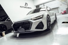 画像12: AUDI RS6 AVANT  C8 フロント リップスポイラー 本物DryCarbon ドライカーボン (12)