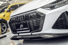 画像1: AUDI RS6 AVANT  C8 フロント リップスポイラー 本物DryCarbon ドライカーボン (1)