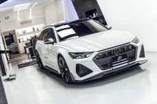 画像9: AUDI RS6 AVANT  C8 フロント リップスポイラー 本物DryCarbon ドライカーボン (9)