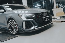 画像13: AUDI RS3 SportBack スポーツバック 8Y フロント リップスポイラー 本物DryCarbon ドライカーボン (13)