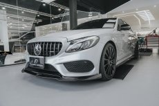 画像3: BENZ メルセデス・ベンツ C-Class W205 セダン C205 クーペ S205 ワゴン 前期用 フロントバンパー用 リップスポイラー 本物DryCarbon ドライカーボン  (3)