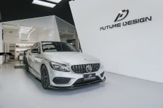 画像4: BENZ メルセデス・ベンツ C-Class W205 セダン C205 クーペ S205 ワゴン 前期用 フロントバンパー用 リップスポイラー 本物DryCarbon ドライカーボン  (4)