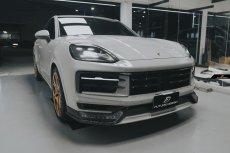 画像21:  PORSCHE ポルシェ Cayenne カイエン Coupe クーペ E3 II 後期用 フロント リップスポイラー 本物DryCarbon ドライカーボン (21)