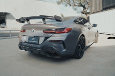 画像8: BMW 8シリーズ G15 クーペ リアウィング V1 本物DryCarbon ドライカーボン (8)