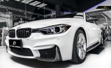 画像4: BMW 3シリーズ F30 セダン F31 ツーリング  社外バンパー専用 フロント スプリッター スポイラー 本物DryCarbon ドライカーボン (4)