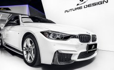 画像5: BMW 3シリーズ F30 セダン F31 ツーリング  社外バンパー専用 フロント スプリッター スポイラー 本物DryCarbon ドライカーボン (5)