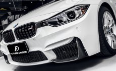 画像1: BMW 3シリーズ F30 セダン F31 ツーリング  社外バンパー専用 フロント スプリッター スポイラー 本物DryCarbon ドライカーボン (1)