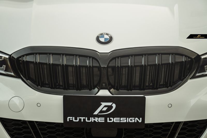 BMW 3シリーズ G20 G21 フロント用 艶ありブラック キドニーグリル センターグリル S2