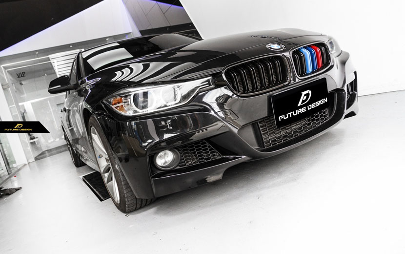 BMW 3シリーズ F30 F31 フロント用艶ありブラック 青紺赤 キドニーグリル センターグリル