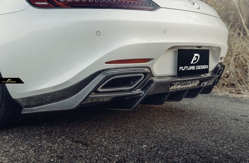 BENZ メルセデス・ベンツ C190 AMG GT GT S リアバンパー用ディフューザー 本物Dry Carbon ドライカーボン -  Future Design Drycarbon parts