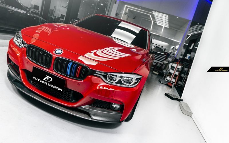 BMW 3シリーズ F30 セダン F31 ツーリング Mスポーツ フロント用 リップスポイラー 本物DryCarbon ドライカーボン -  Future Design Drycarbon parts