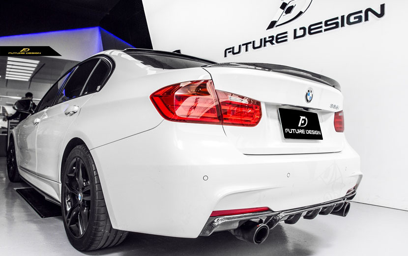 BMW 3シリーズ F30 セダン F31 ツーリング Mスポーツ用 リア ディフューザー 本物DryCarbon ドライカーボン Future  Design Drycarbon parts