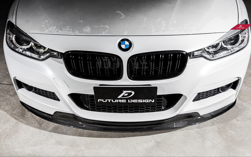 BMW 3シリーズ F30 セダン F31 ツーリング Mスポーツ フロント用 リップスポイラー 本物DryCarbon ドライカーボン
