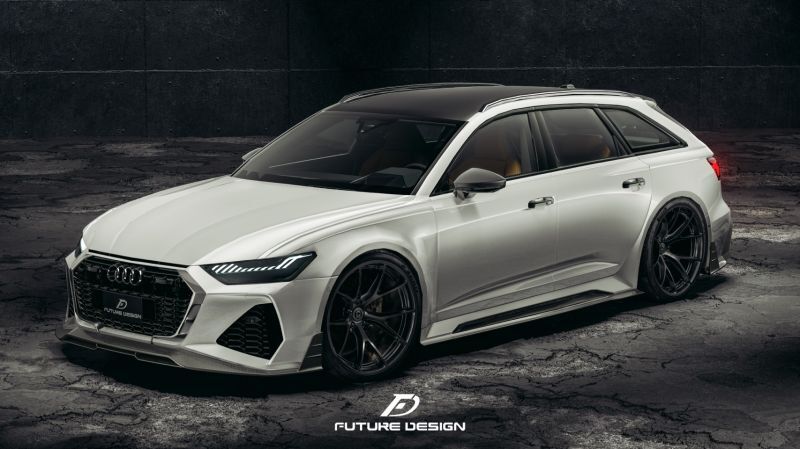 AUDI RS6 AVANT C8 アバント フロント リップスポイラー 本物DryCarbon