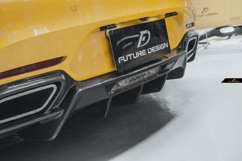 BENZ メルセデス・ベンツ C190 AMG GT GT S リアバンパー用ディフューザー 本物Dry Carbon ドライカーボン -  Future Design Drycarbon parts